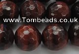 CTE1467 15.5 inches 18mm faceted round red tiger eye beads