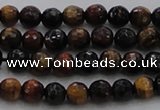 CTE1471 15.5 inches 6mm faceted round mixed tiger eye beads