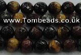 CTE1472 15.5 inches 8mm faceted round mixed tiger eye beads