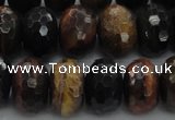 CTE1485 15.5 inches 10*16mm faceted rondelle mixed tiger eye beads