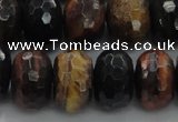 CTE1486 15.5 inches 12*18mm faceted rondelle mixed tiger eye beads