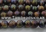 CTE1500 15.5 inches 4mm round AB-color yellow tiger eye beads