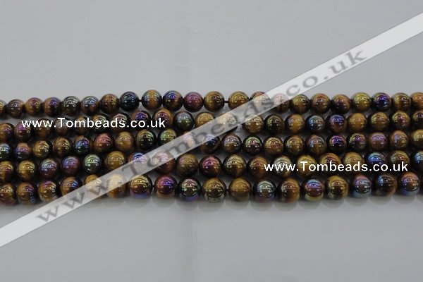 CTE1502 15.5 inches 8mm round AB-color yellow tiger eye beads