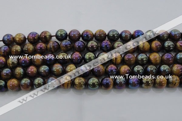 CTE1503 15.5 inches 10mm round AB-color yellow tiger eye beads