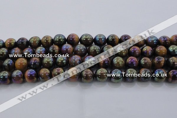 CTE1504 15.5 inches 12mm round AB-color yellow tiger eye beads