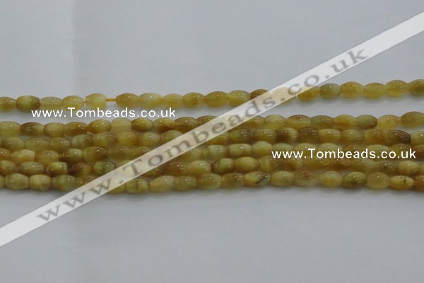 CTE1514 15.5 inches 5*8mm rice golden tiger eye beads wholesale