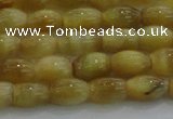 CTE1515 15.5 inches 6*10mm rice golden tiger eye beads wholesale
