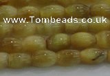 CTE1515 15.5 inches 6*10mm rice golden tiger eye beads wholesale