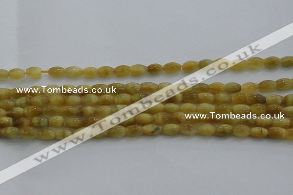 CTE1515 15.5 inches 6*10mm rice golden tiger eye beads wholesale