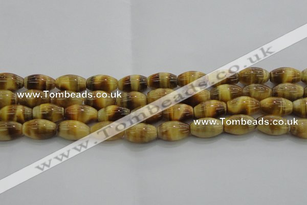 CTE1517 15.5 inches 10*14mm rice golden tiger eye beads wholesale