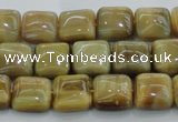 CTE1525 15.5 inches 8*8mm square golden tiger eye beads wholesale