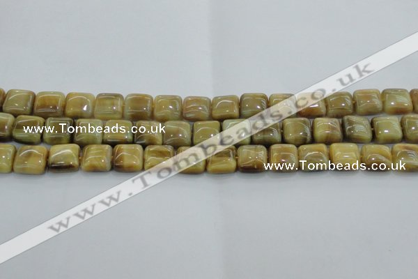 CTE1527 15.5 inches 12*12mm square golden tiger eye beads wholesale