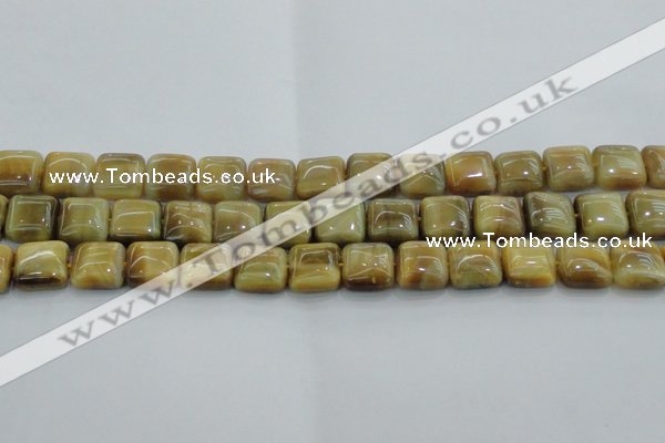 CTE1528 15.5 inches 14*14mm square golden tiger eye beads wholesale