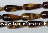 CTE153 15.5 inches 8*22mm teardrop yellow tiger eye gemstone beads