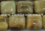 CTE1530 15.5 inches 18*18mm square golden tiger eye beads wholesale