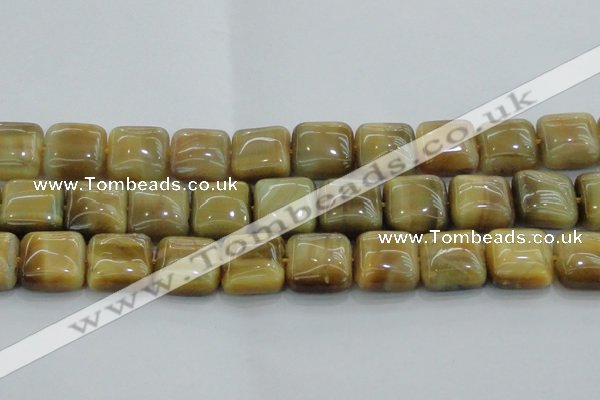 CTE1531 15.5 inches 20*20mm square golden tiger eye beads wholesale