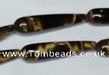 CTE154 15.5 inches 8*35mm teardrop yellow tiger eye gemstone beads