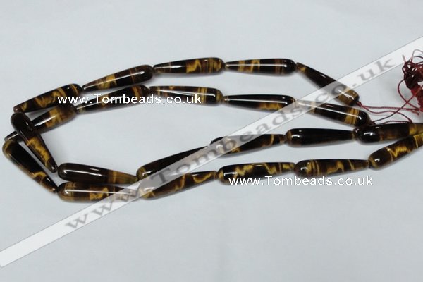 CTE154 15.5 inches 8*35mm teardrop yellow tiger eye gemstone beads