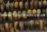 CTE1546 15.5 inches 4*8mm rondelle golden & blue tiger eye beads