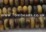 CTE1547 15.5 inches 6*10mm rondelle golden & blue tiger eye beads