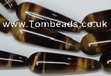 CTE155 15.5 inches 10*30mm teardrop yellow tiger eye gemstone beads