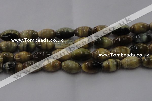 CTE1557 15.5 inches 15*20mm rice golden & blue tiger eye beads wholesale