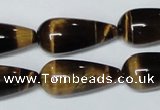 CTE156 15.5 inches 12*26mm teardrop yellow tiger eye gemstone beads