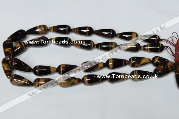 CTE156 15.5 inches 12*26mm teardrop yellow tiger eye gemstone beads