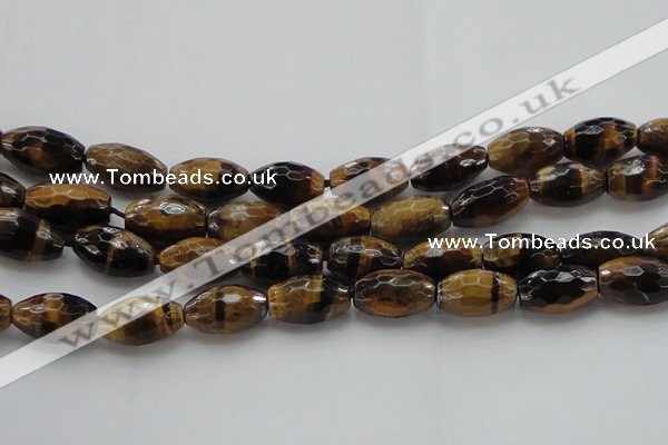 CTE1583 15.5 inches 13*18mm faceted rice yellow tiger eye beads
