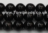 CTE1602 15.5 inches 8mm round AB grade black tiger eye beads