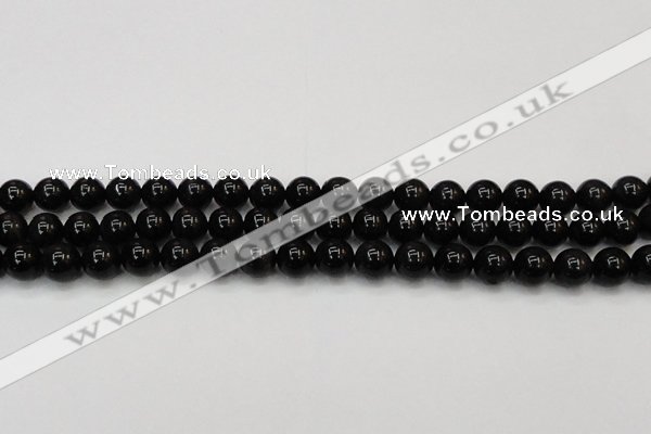 CTE1602 15.5 inches 8mm round AB grade black tiger eye beads