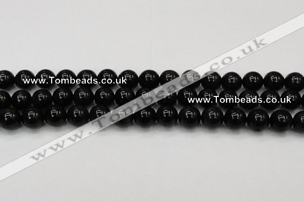 CTE1605 15.5 inches 14mm round AB grade black tiger eye beads