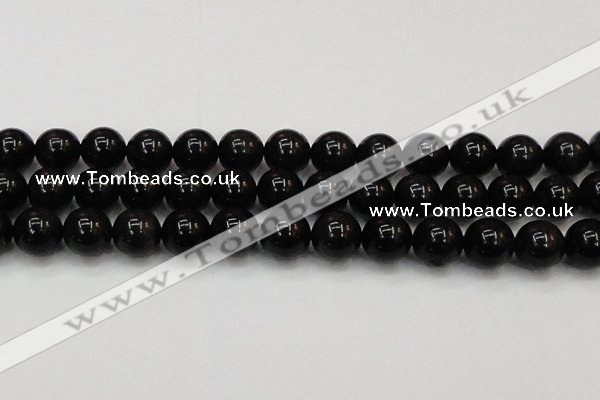 CTE1607 15.5 inches 18mm round AB grade black tiger eye beads