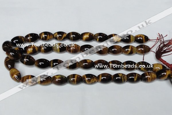 CTE162 15.5 inches 10*30mm rice yellow tiger eye gemstone beads