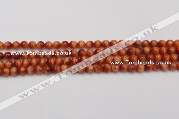 CTE1660 15.5 inches 4mm round sun orange tiger eye beads