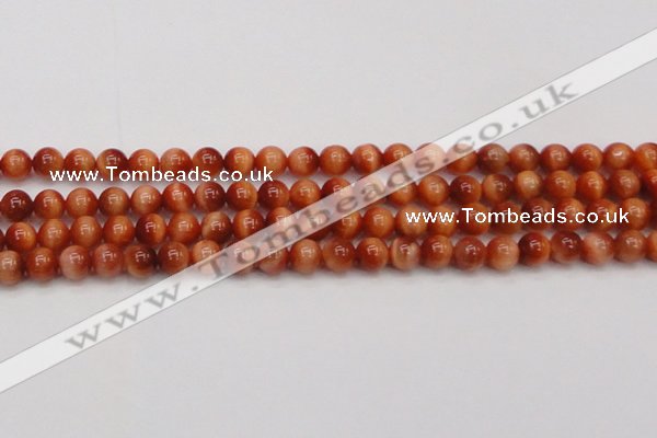 CTE1661 15.5 inches 6mm round sun orange tiger eye beads