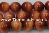 CTE1663 15.5 inches 10mm round sun orange tiger eye beads