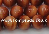 CTE1665 15.5 inches 14mm round sun orange tiger eye beads