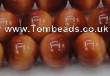 CTE1666 15.5 inches 16mm round sun orange tiger eye beads