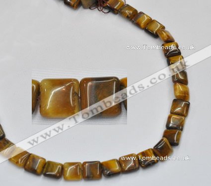 CTE17 15.5 inch 12*12mm square yellow tiger eye beads Wholesale