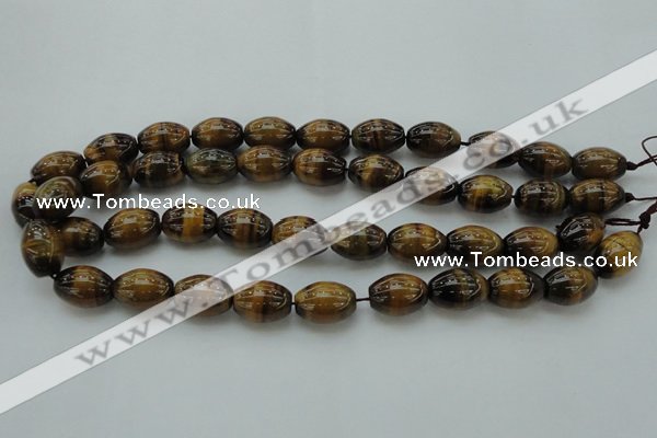 CTE1703 15.5 inches 15*20mm rice yellow tiger eye beads