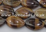 CTE1711 15.5 inches 12*18mm marquise yellow tiger eye beads