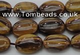 CTE1714 15.5 inches 10*14mm oval yellow tiger eye beads wholesale