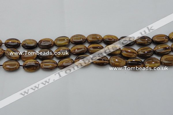 CTE1715 15.5 inches 12*16mm oval yellow tiger eye beads wholesale