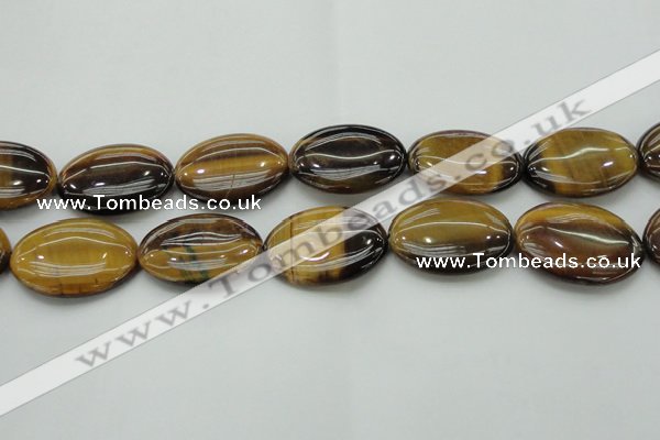 CTE1720 15.5 inches 25*35mm oval yellow tiger eye beads wholesale