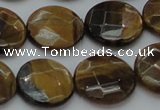 CTE1727 15.5 inches 16mm faceted coin yellow tiger eye beads