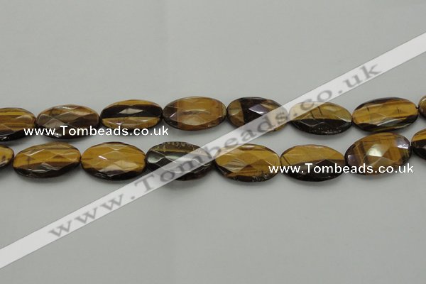 CTE1740 15.5 inches 18*25mm faceted oval yellow tiger eye beads