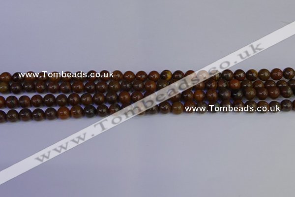 CTE1780 15.5 inches 4mm round yellow iron tiger beads wholesale