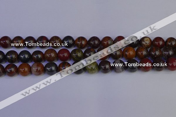 CTE1794 15.5 inches 12mm round red iron tiger beads wholesale