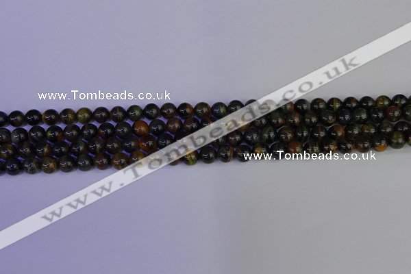 CTE1800 15.5 inches 4mm round blue iron tiger beads wholesale